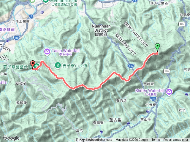 五分山->姜子寮山->旗尾崙預覽圖