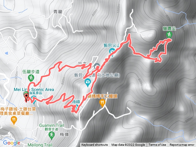 梅峰古道；獵鷹尖一線天