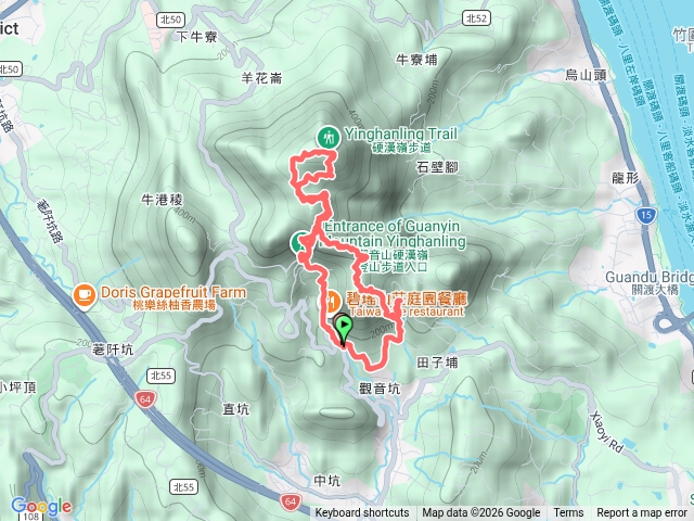 鴻興➡️摩天嶺➡️大崩壁➡️硬漢嶺➡️龍女岩➡️鴻興