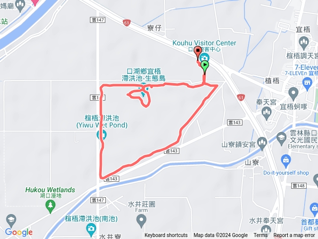 雲林椬梧滯洪池週邊健行(小雞島)20240126