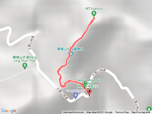 鳶嘴山原路來回