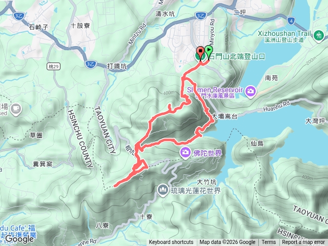 石門山十寮山小竹坑古道環狀預覽圖