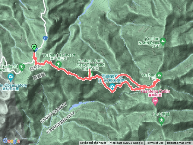 玉山主峰,西峰,前峰