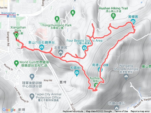 象山-九五峯-黃蟬園-虎山-豹山-獅山O型縱走