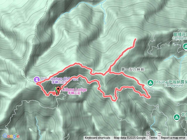 李棟山莊-李崠古堡-泰平山-高義蘭山-馬美道路O型