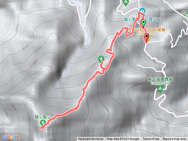 鵝公髻山-第一登山口線型