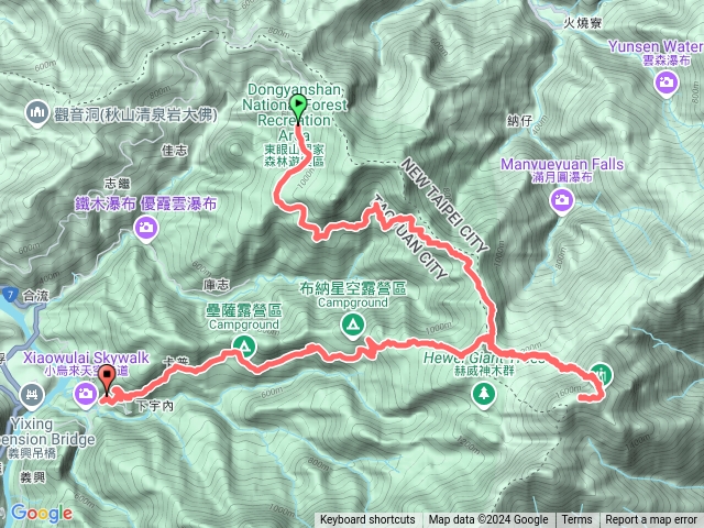 東眼山-多崖山-北插天山-小烏來預覽圖