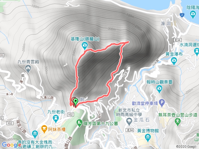 黃金一稜-基隆山東峰、主峰O型2018.03.25