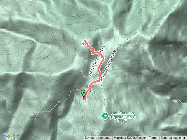天池山莊上奇萊南峰