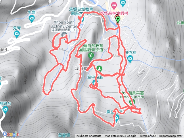 2023-08-14 溪頭步道群-大學池、大學坑、森林浴、巨石、神木林道、神木步道、彩虹橋、沿溪、銀杏.gpx預覽圖