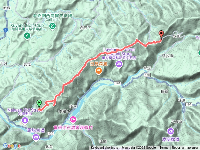 內灣關西縱走預覽圖