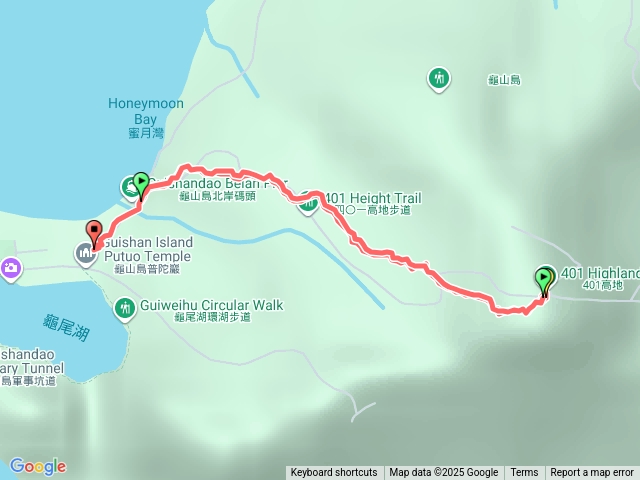 宜蘭頭城 龜山島401高地 1706階步道來回預覽圖