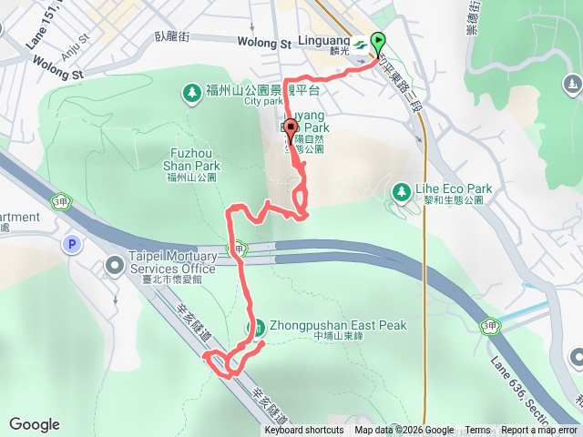 6/21富陽生態公園中埔山東峰主峰來回
