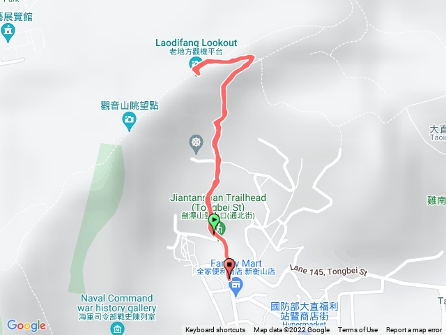劍潭山登山口—老地方觀機平台
