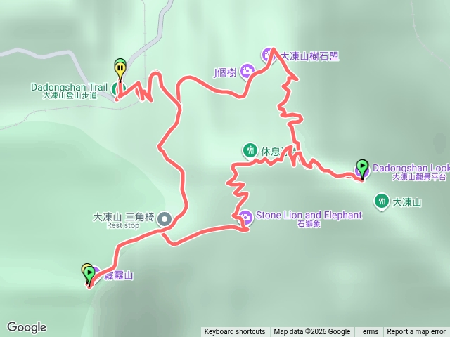 奮起湖大凍山-霹靂山（繞O）預覽圖