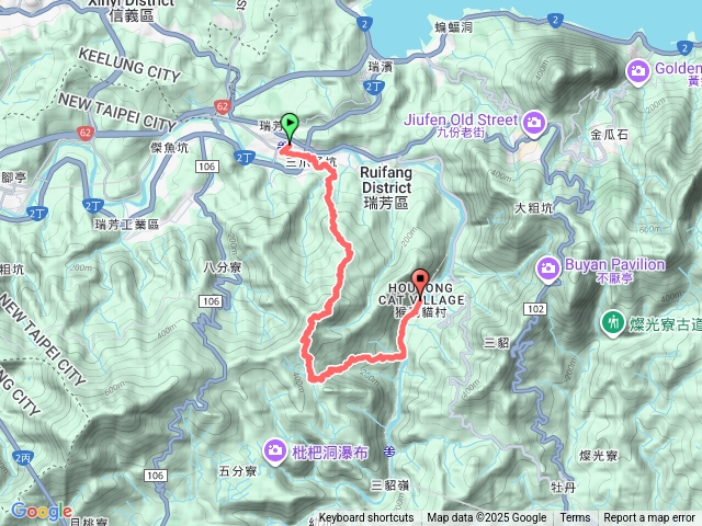 20251130台北天際線第三段之後段：瑞芳到猴硐經三爪子坑山預覽圖