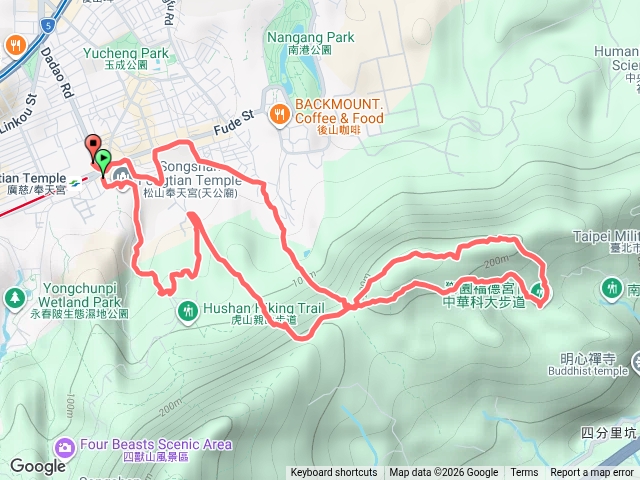 虎山步道 四分里山 北興宮步道預覽圖