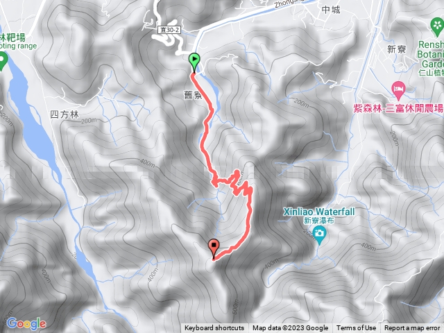舊寮瀑布順走舊寮山上山