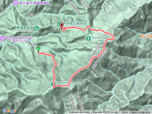 2025.08.24 南插天山連走北插天山 (上宇內山 南插天山 魯培山 保阿爾山 北插天山 多崖山 赫威山)