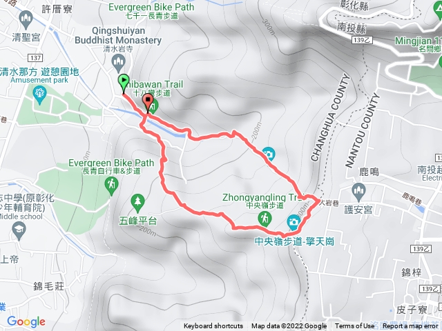 中央嶺，十八彎，擎天崗