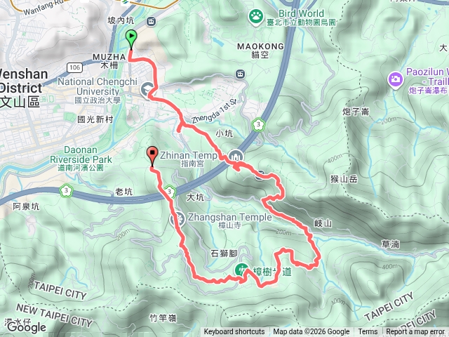 2026臺北大縱走臺北大縱走第七段：世界山莊至飛龍步道政大後山202608011437預覽圖