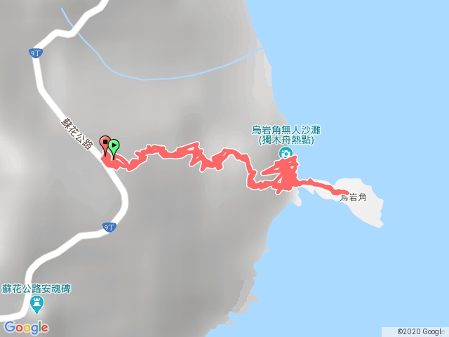 烏岩角 - 新陸路 - 蘇花公路 10 k 8 處下切 - 2020/6/6~7 