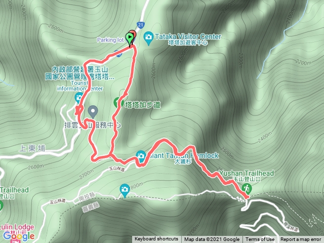 塔塔加玉山登山口