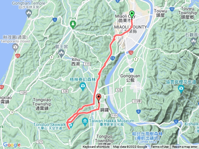 苗銅自行車道 (經功維敘步道)接銅鑼天空步道下銅鑼自行車道 (銅鑼至苗栗火車接駁)