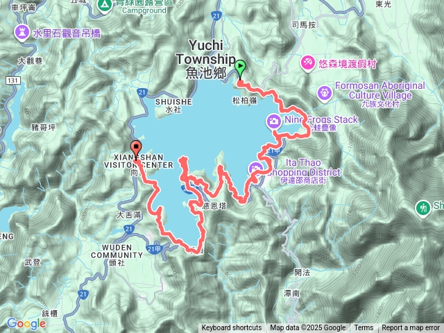 日月潭環湖➡️文武廟➡️向山遊客中心⭕️繞