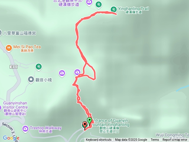 硬漢嶺的步道
