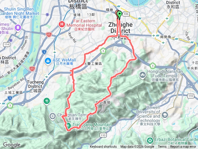 中和圓通寺到天上山預覽圖