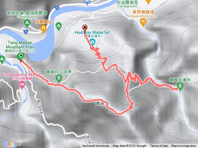 唐麻山山裡冷進蝴蝶谷松鶴出