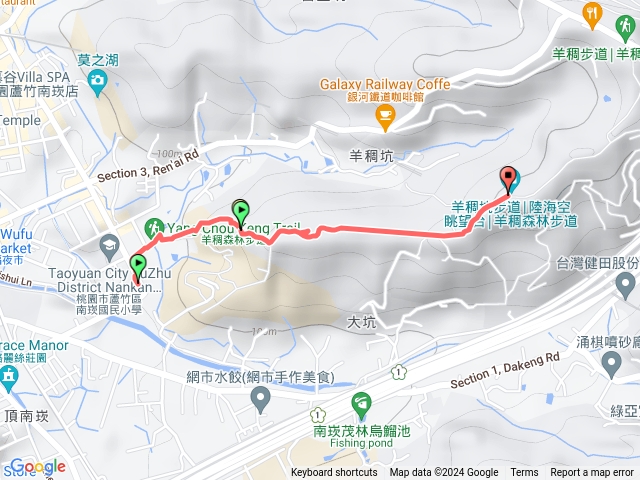 羊稠山登山口到觀景台