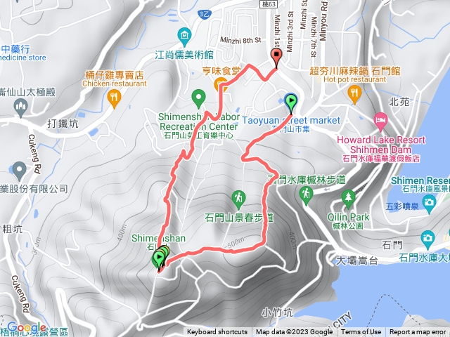 石門山-北端口上山好漢坡轉觀音像下山南端口