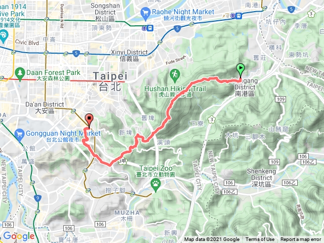 第六段行程南港95峯－＞麟光站