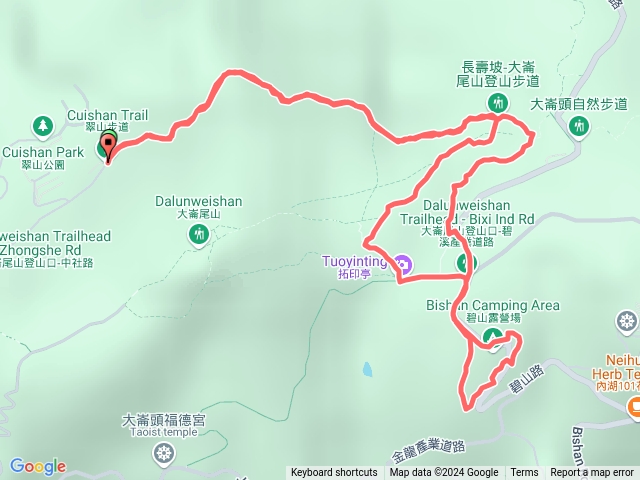 翠山步道～長壽坡～碧山露營場預覽圖