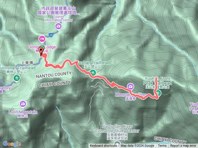 玉山前鋒（上東埔停車場起登原路往返）
