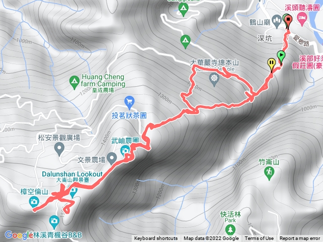 大崙頭山、民眾坪山、樟空崙山、銀杏步道