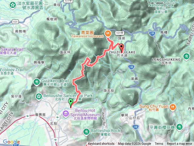 中正山、小屯山、青楓步道、竹子湖預覽圖