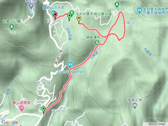 涓絲瀑布擎天崗冷水坑