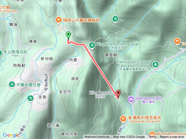 坪頂古圳步道健行賞櫻