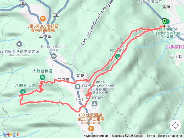 芬園碧山古道-大峰巷步道-十八觀音-挑水古道O繞