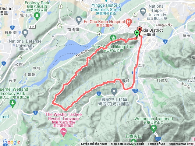 大台北天際線經明德高中回鳶山網球場