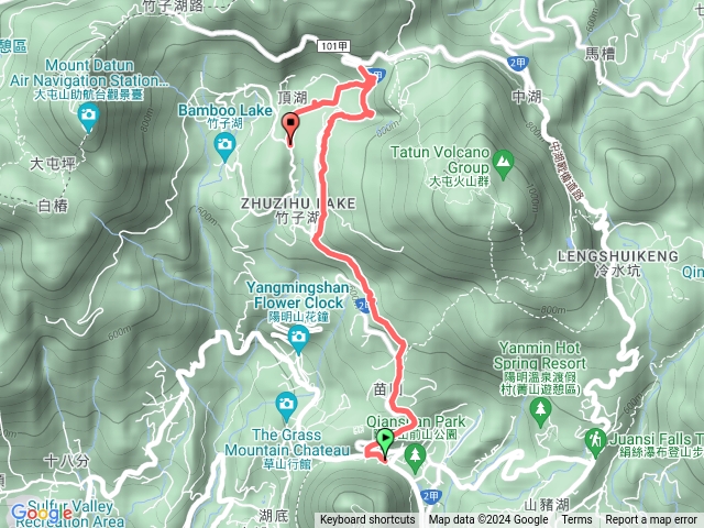 環七星山人車分道-陽金公路段-頂湖入口公車站路徑
