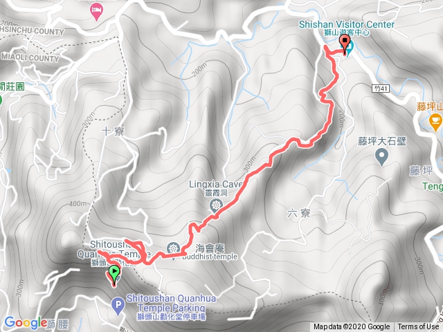 獅山古道回程(勸化堂～獅山遊客中心)