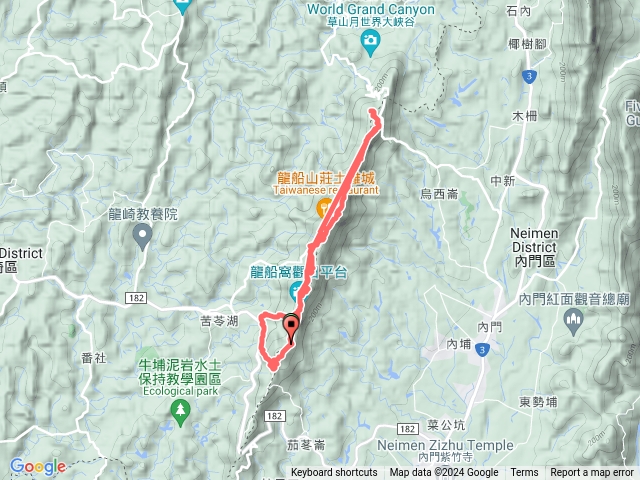 烏山頭山龍船窩山三里分山大林尾山縱走預覽圖