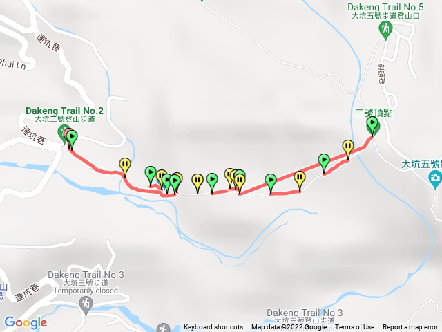 大坑2號原路折返