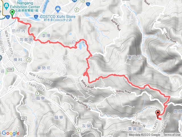 小南港山→白匏湖→福安宮→十三份山→光明寺→茶葉製造示範場