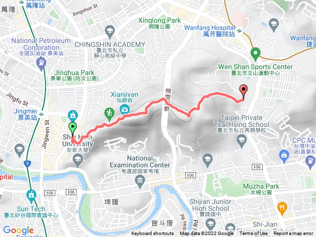 仙跡岩景興路243巷到海巡署