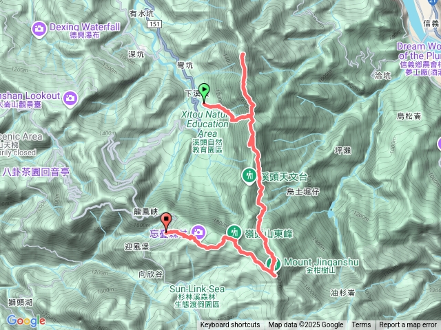 鳳金縱走（香蕉園進留籠頭出）預覽圖